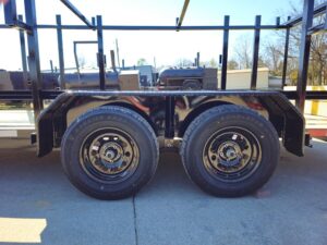 6.4×16 Straight Deck Tandem Utility Trailer 4.5ft Ladder Racks - Image 13