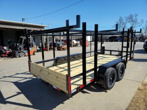 6.4×16 Straight Deck Tandem Utility Trailer 4.5ft Ladder Racks - Image 7