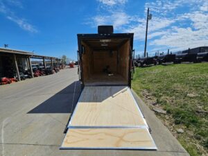 7×14 Charcoal V-Nose Enclosed Trailer (2) 3,500lb Axles Windows Elect & Blkout Pkg - Image 12