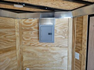 7×14 Charcoal V-Nose Enclosed Trailer (2) 3,500lb Axles Windows Elect & Blkout Pkg - Image 18