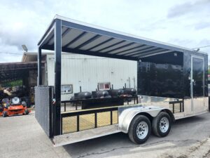 Enclosed Trailer 7′ X 20′ Black Hybrid Motorcycle Event - Image 4
