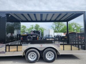 Enclosed Trailer 7′ X 20′ Black Hybrid Motorcycle Event - Image 5