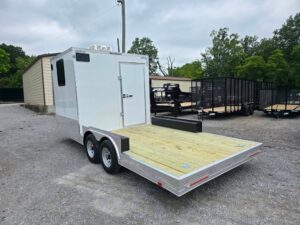 8.5′ X 20′ Custom White Hybrid Trailer With A/C and (2) 5,200lb Axles - Image 5