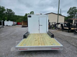 8.5′ X 20′ Custom White Hybrid Trailer With A/C and (2) 5,200lb Axles - Image 14