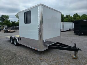 8.5′ X 20′ Custom White Hybrid Trailer With A/C and (2) 5,200lb Axles - Image 8