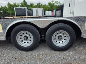 8.5′ X 20′ Custom White Hybrid Trailer With A/C and (2) 5,200lb Axles - Image 16