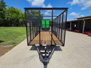 6.4×18 Debris Junk Trash Removal Leaf Trailer 6ft Mesh Sides (2) 3500lb Axles 7k GVWR - Image 2
