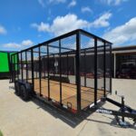6.4×18 Debris Junk Trash Removal Leaf Trailer 6ft Mesh Sides (2) 3500lb Axles 7k GVWR
