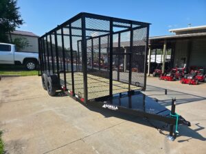 6.4′ x 16′ Debris Leaf Junk Trash Removal Loader Utility Trailer (2) 3500 Axles