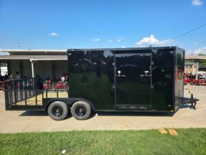 8.5×20 Enclosed Hybrid Black with Black Trim (2) 5200LB Axles - Image 3