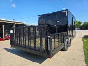 8.5×20 Enclosed Hybrid Black with Black Trim (2) 5200LB Axles - Image 4