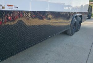 8.5×20 White V-Nose Enclosed Trailer with Blackout Pkg 9′ Interior (2) 10,000LB Axles - Image 11