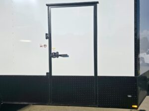 8.5×20 White V-Nose Enclosed Trailer with Blackout Pkg 9′ Interior (2) 10,000LB Axles - Image 12