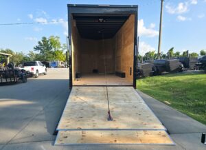 8.5×20 White V-Nose Enclosed Trailer with Blackout Pkg 9′ Interior (2) 10,000LB Axles - Image 9