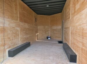 8.5×20 White V-Nose Enclosed Trailer with Blackout Pkg 9′ Interior (2) 10,000LB Axles - Image 22