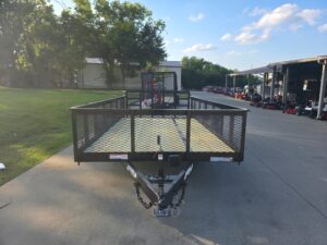 7×14 Tandem Utility Trailer (2) 5200lb Axles w/ Rear Brakes 2FT Mesh Sides Dovetail - Image 4