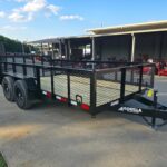 7×14 Tandem Utility Trailer (2) 5200lb Axles w/ Rear Brakes 2FT Mesh Sides Dovetail