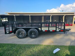 7×14 Tandem Utility Trailer (2) 5200lb Axles w/ Rear Brakes 2FT Mesh Sides Dovetail - Image 2