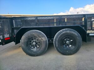 7×14 Tandem Utility Trailer (2) 5200lb Axles w/ Rear Brakes 2FT Mesh Sides Dovetail - Image 16