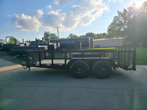 7×14 Tandem Utility Trailer (2) 5200lb Axles w/ Rear Brakes 2FT Mesh Sides Dovetail - Image 5