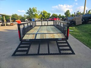 7×14 Tandem Utility Trailer (2) 5200lb Axles w/ Rear Brakes 2FT Mesh Sides Dovetail - Image 9