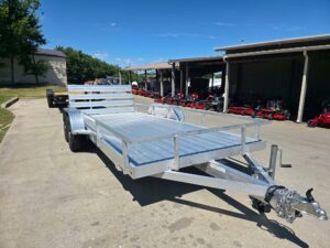 Used 6.4′ x 16′ All Aluminum Utility Trailer Dual Axle Straight Deck 7K GVWR - Image 5