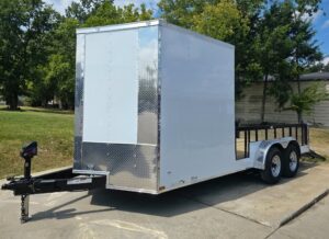 7×18 Hybrid Enclosed and Utility Trailer all in one (2) 5200LB Axles 10K GVWR - Image 2