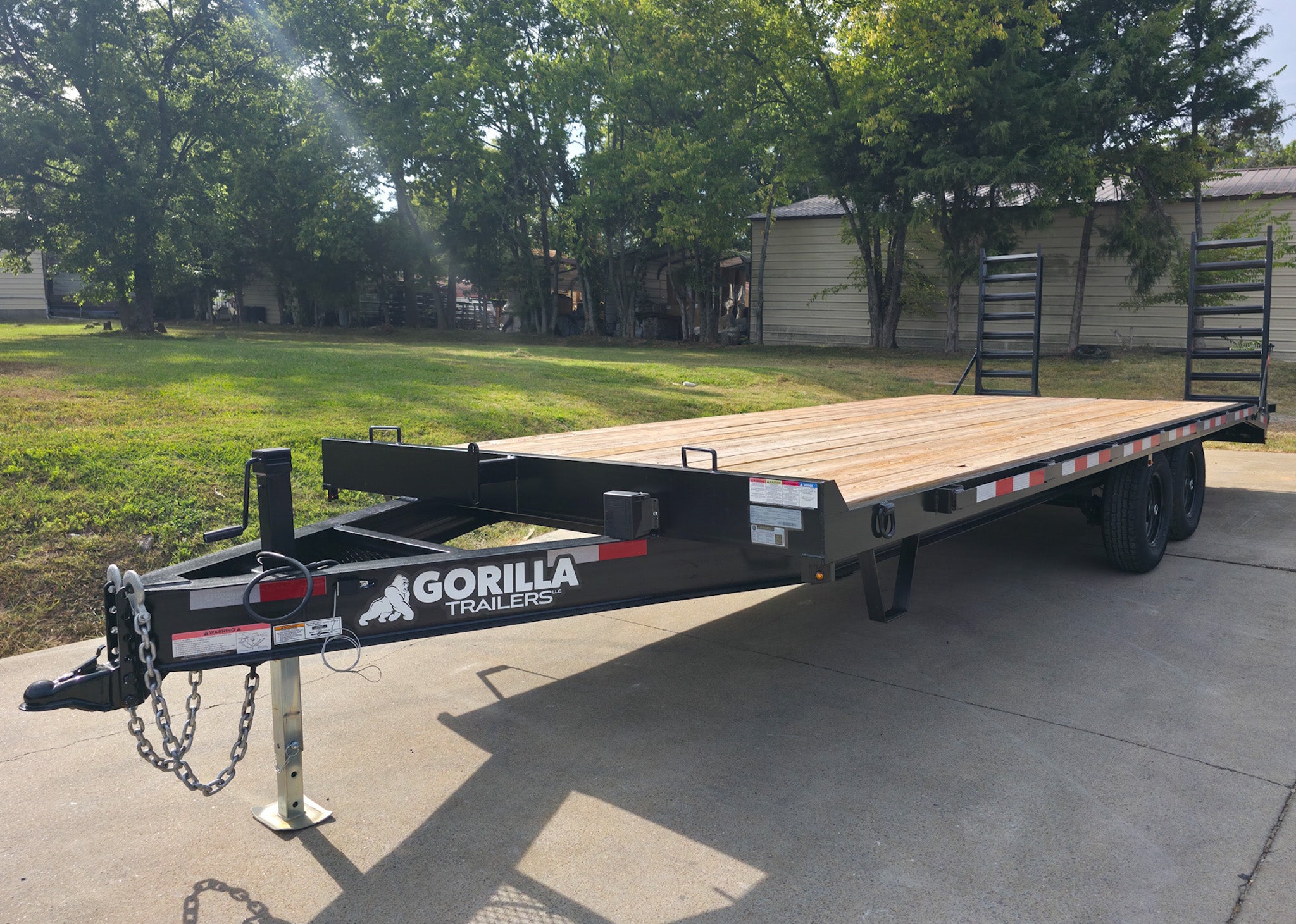8.5×22 Deckover I-Beam Trailer (2) 5,200lb Axles Stand-Up Ramps 10K GVWR 8.5×22 Deckover I-Beam Trailer (2) 5,200lb Axles Stand-Up Ramps 10K GVWR - Image 1