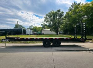 8.5×22 Deckover I-Beam Trailer (2) 5,200lb Axles Stand-Up Ramps 10K GVWR - Image 4