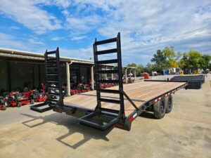 8.5×22 Deckover I-Beam Trailer (2) 5,200lb Axles Stand-Up Ramps 10K GVWR - Image 9