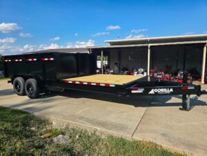 7×20 Hybrid Dump Utility Trailer with 3ft Sides Open Deck Equipment (2) 7K Axles - Image 2