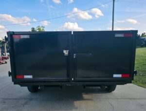 7×20 Hybrid Dump Utility Trailer with 3ft Sides Open Deck Equipment (2) 7K Axles - Image 8