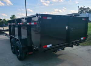 7×20 Hybrid Dump Utility Trailer with 3ft Sides Open Deck Equipment (2) 7K Axles - Image 7