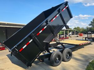 7×20 Hybrid Dump Utility Trailer with 3ft Sides Open Deck Equipment (2) 7K Axles - Image 11