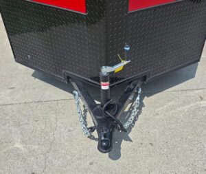 6×12 Enclosed Trailer Red V-Nose Blackout Package 3,500lb Axle Storage - Image 16