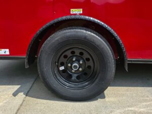 6×12 Enclosed Trailer Red V-Nose Blackout Package 3,500lb Axle Storage - Image 19