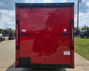 6×12 Enclosed Trailer Red V-Nose Blackout Package 3,500lb Axle Storage - Image 7