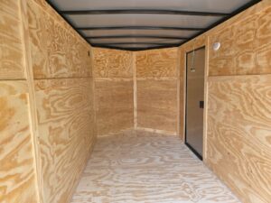 6×12 Enclosed Trailer Red V-Nose Blackout Package 3,500lb Axle Storage - Image 14