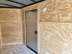 6×12 Enclosed Trailer Red V-Nose Blackout Package 3,500lb Axle Storage - Image 15