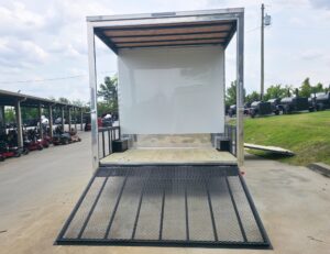 8.5×18 White Enclosed Hybrid and Rear Utility with Rear Roof (2) 5200LB Axles - Image 12