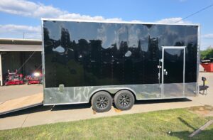 8.5×20 Enclosed Flat Nose with 9′ Interior Height (2) 7,000LB Axles - Image 6