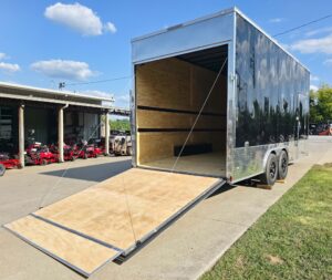 8.5×20 Enclosed Flat Nose with 9′ Interior Height (2) 7,000LB Axles - Image 10