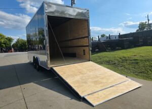 8.5×20 Enclosed Flat Nose with 9′ Interior Height (2) 7,000LB Axles - Image 12