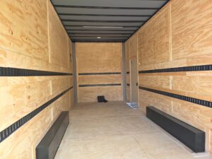8.5×20 Enclosed Flat Nose with 9′ Interior Height (2) 7,000LB Axles - Image 18