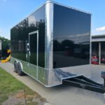 8.5×20 Enclosed Flat Nose with 9′ Interior Height (2) 7,000LB Axles