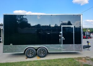 8.5×20 Enclosed Flat Nose with 9′ Interior Height (2) 7,000LB Axles - Image 5