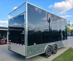 8.5×20 Enclosed Flat Nose with 9′ Interior Height (2) 7,000LB Axles - Image 7