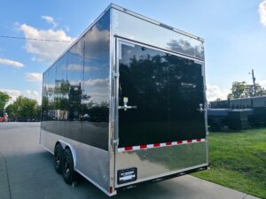 8.5×20 Enclosed Flat Nose with 9′ Interior Height (2) 7,000LB Axles - Image 9