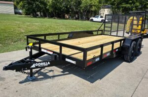 7′ X 16′ Straight Deck Heavy Duty Utility Trailer (2) 5,200lb Axles 10K GVWR