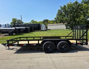 7′ X 16′ Straight Deck Heavy Duty Utility Trailer (2) 5,200lb Axles 10K GVWR - Image 4